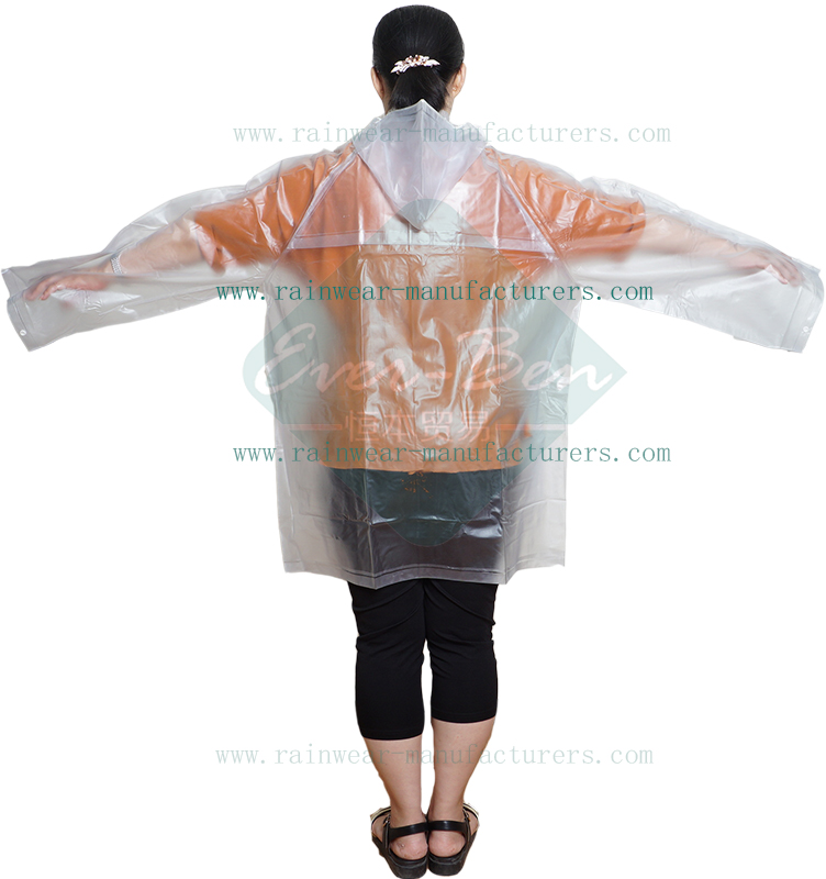 Transparnet PVC raincoat for bike riders-Transparent PVC clear plastic mac-womens pvc raincoat